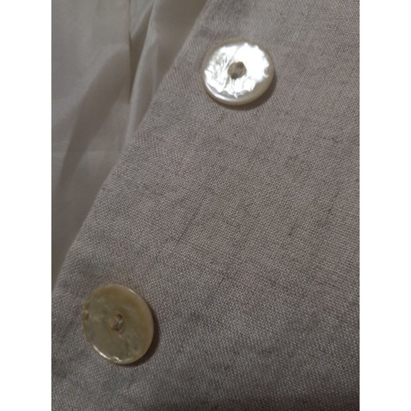 Hugo Buscati Milano 8 Tan Linen Lined Classic Vintage Casual Business Jacket - Picture 3 of 6